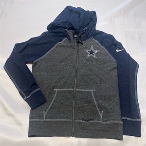 DALLAS COWBOYS NFL TEAM APPAREL NIKE WOMENS MEDIUM ZIP UP HOODIE JACKET